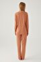 Women's Brown Pajama Set - 4