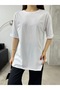 Women's Oversize Laser Cut Side Slit T-shirt