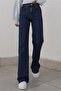 Bella Donna Stretch Fabric Wide-Leg Baggy Jeans - Loose-Fit Denim Pants