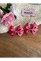 Colorful Ribbon Bow Hair Clip - Elastic, 2 Pieces