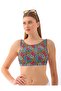 Halter collar bikini top