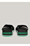 Black Men's Beach Slippers Sporty Hilfiger Beach Sandal - 5