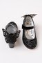 Girl's Black Butterfly Heeled Evening Dress Shoes - 4