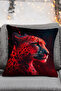 4-Piece Leopard Pattern Digital Printed Throw Pillow Pillow Case - Purple, Turquoise, Red, Yellow - 2