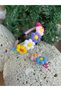 Designer mini pom-pom daisy flower pom-pom crown darted hair clip set for women and children, colorful rainbow crown - 6