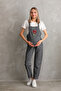 Pregnant Gardener Overalls - Embroidery with Front Snaps - 3