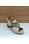 1857226 Beige Genuine Leather Casual Women's Sandals