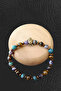 Restart Bracelet Natural Stones Tiger's Eye Stone - Crisocol Stone - Amethyst Stone - 5