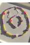 Heart Figured Colorful Necklace and Bracelet Children's Set - 2