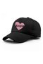 Black Pink Heart Logo Hat