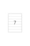 Tw-2107 500 A4 White Laser Label - 7X192.5X39Mm Laser Printer Label in 1 A4 Sheet - 2