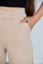 Women's Lycra Velcro Closure Beige Palazzo Pants - 4