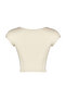 Taş Bisiklet Yaka Ay Kol Fitted/Vücuda Oturan Crop Örme Bluz TWOSS24BZ00446 - 8