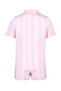 Pembe Çizgili Biye Detaylı Viskon Şortlu Dokuma Pijama Takımı THMSS24PT00279 - 8