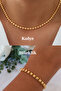 Gold Sport Necklace and Bracelet Set