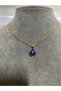 Lilac Enamel Flower Necklace - 2