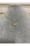 Women's Gold Dragonfly Necklace with Zircon Embellished