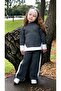 طقم تونيك تريكو مكون من 3 قطع مع جزء علوي وشريط شعر