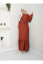 Women's Skirt Frilly Crew Neck Belted Dress - 4