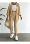 Women's Bottom Top Set - Wrapped Fabric - Rubber Waist - Wide Leg Palazzo Trousers - Kimono Top - 5