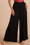 Women's Comfortable Palazzo Trousers with Elastic Waist - 3