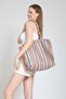 Women's Large Size Paw Patterned Animal Lover Beach Bag - 2