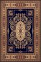 Creative Geometric Yellow Navy Blue Tone Decorative Carpet Miravip197