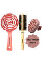 Speckled Hair Dryer Brush + Detangling Comb + Pink Shower Comb