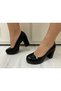Women's Genuine Leather Classic Heeled Shoes 34-41