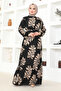 Leaf Pattern Viscose Dress