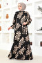 Leaf Pattern Viscose Dress - 3