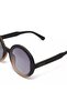 Monica Unisex Large Round Sunglasses Black Rose - 6