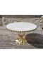 Royal - Natural White Marble Presentation Tray| Footed Marble Plate| Standing Presentation Holder| Gold| 28cm - 4