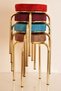 4 Colorful Erasable Fabric Gold Octopus Stool Kitchen Stool Iron Stool