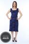 Sleeveless Shirred Collar Combed Cotton Dress 629Pk