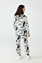 Gradient Patterned Tracksuit Suit Black 50419 - 5