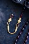 Men's Red Gold Series Silver Kazaz Tasseled Fire Amber Rosary - 2
