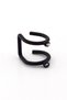 Matte Black Colored Earcuff Cartilage Earrings with Stone Spiral Ex084 - 2