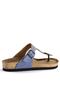 Luke Women's Flip Flops Beach Blue Glitter Slippers - 4