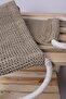 Linen Jute Mix Back Fiber Pouch - 3