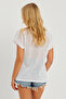 Women's White V-Neck Mesh Blouse SMT230 - 8