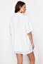 White Woven Shirt Shorts Set TBESS24AU00014 - 7