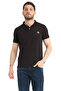 Men's Net Black Polo Collar Summer Cotton Short Sleeve T-shirt - 2