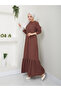 Women's Skirt Frilly Crew Neck Belted Dress