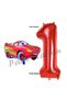 Cars Cars Balloon Concept 1 Year Old Balloon Lightning Mcqueen Balloon and Red Number Balloon Birthday Set