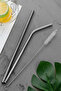 6Pcs Steel Straws + 3Pcs Cleaning Brush Drink Stick Rod - 2