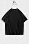 Unisex Women's and Men's Neptune Printed Special Design Oversize T-Shirt Black - 2