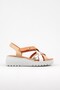 Women's Genuine Leather Wedge Heeled Orthopedic Sandals - 3
