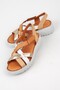 Women's Genuine Leather Wedge Heeled Orthopedic Sandals - 5