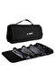 Multi Pencil case 4 Transparent Zip Section Roll Case Black